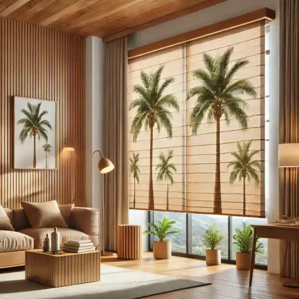 Persianas Enrollables Tejidos Solar Screen Palm Tree